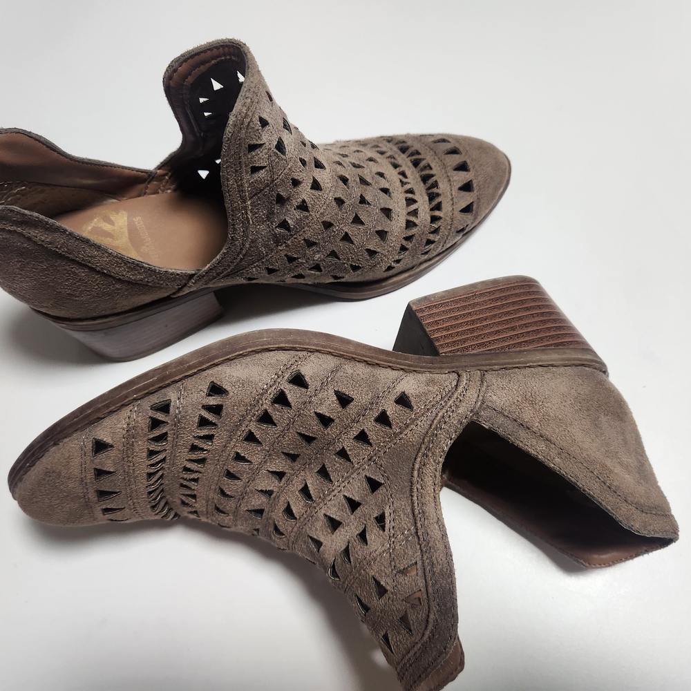 Fergalicious Brown Cutout Mules